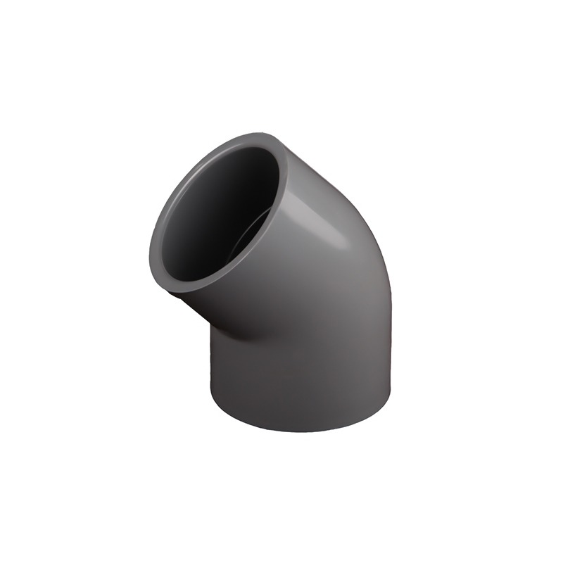 PUSINGAN UPVC 45° SUKU RADIUS PENDEK